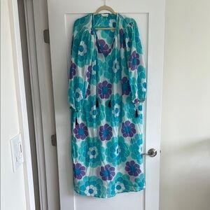 Antik Batik Turquoise and Violet Dress